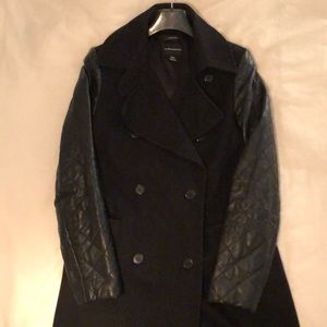 Club Monaco wool and leather coat